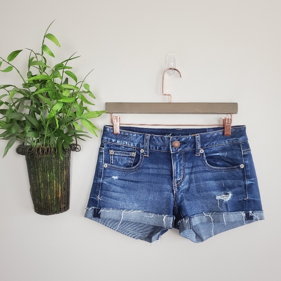 American Eagle Outfitters Pants - American Eagle Distressed Cut Off Jean Shorts 4